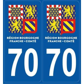 Autocollants immatriculation Haute-Saône