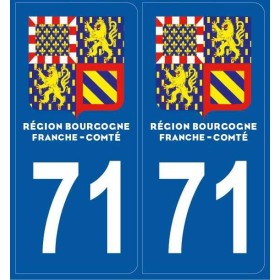 Autocollants immatriculation Saône et Loire