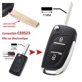 Boitier 2 boutons Clef Utilitaire Coque Plip Télécommande pour PEUGEOT  Partner + Switch + Pile cr1620 VARTA - Cdiscount Auto