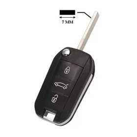 OFFCURVE Etui a Cle Voiture Coque Clé, Étui à Clés TPU Couvre Clef 2/3  Boutons pour Peugeot 106 207 308 406 607 Expert Partner Citroen C2 C3 C4  Grand