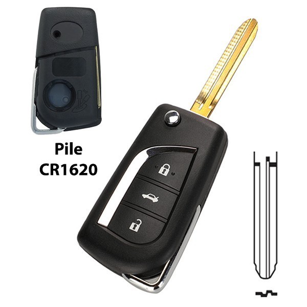 Porte clé intelligent pissenlit pour Toyota Prius Corolla Chr Yaris Rav4  Auris remplacement à distance bâche de voiture housse d'insertion TOY43  lame - Type key blade