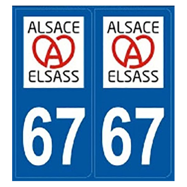 Sticker plaque Blason Elsass Bas-Rhin 67