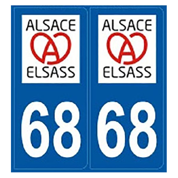 Autocollant plaque Elsass (68) Alsace Haut-Rhin