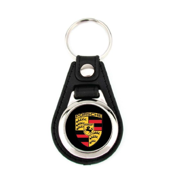 Porte-clé simili cuir Porsche