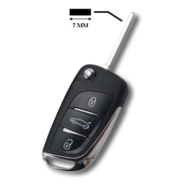Coque clé plip clef télécommande pour Citroën C4  avec le logo Citroën sr le dos 