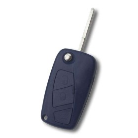 Coque clé bleue FIAT 3 boutons pile tiroir