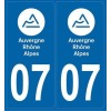 Autocollants immatriculation Ardèche 07