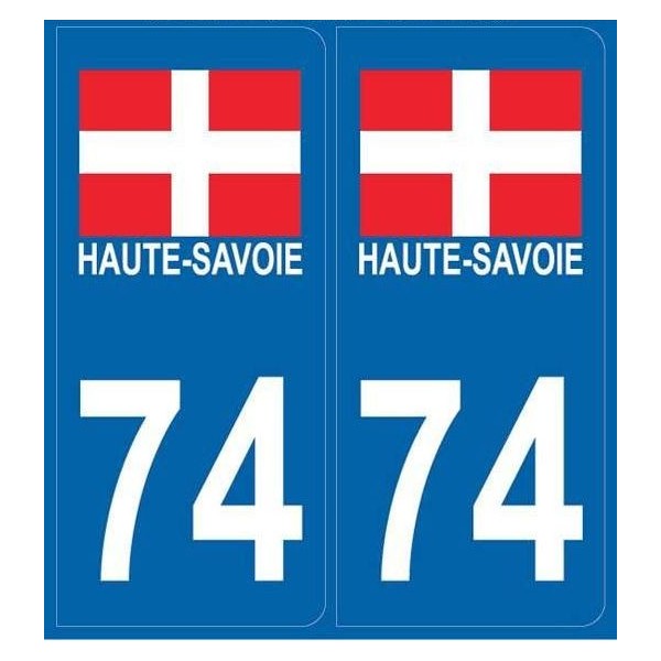 Autocollants immatriculation Haute-Savoie