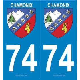 Autocollants immatriculation Blason Chamonix