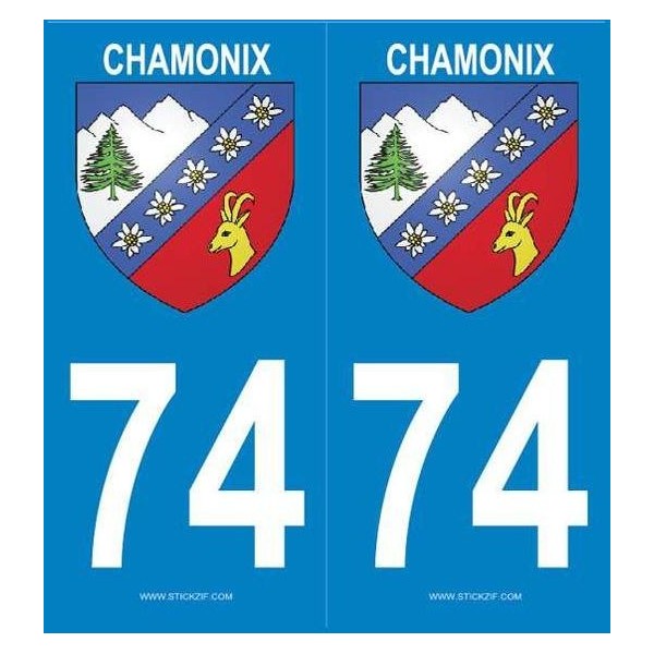 Autocollants immatriculation Blason Chamonix