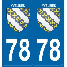 Stickers de plaque Blason Yvelines