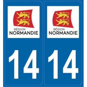 Autocollant 76 avec blason du département de la Seine-Maritime pour plaque  d'immatriculation