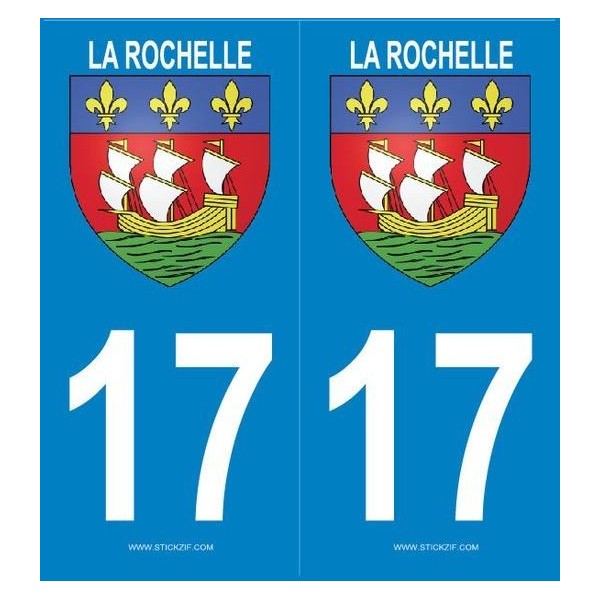 Autocollants Plaque Blason la Rochelle