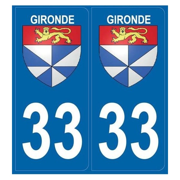 Autocollants Plaque Blason Gironde