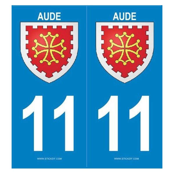 Autocollants Plaques Blason Aude