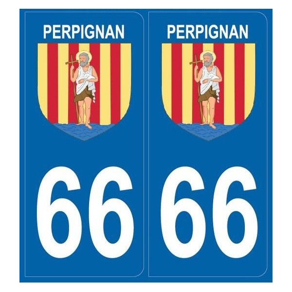 Autocollants Plaques Blason Perpignan