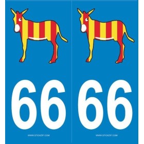 Autocollants immatriculation âne catalan