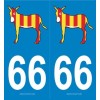 Autocollants immatriculation âne catalan