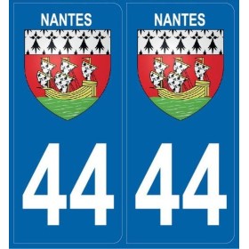 Autocollants immatriculation 44 Nantes