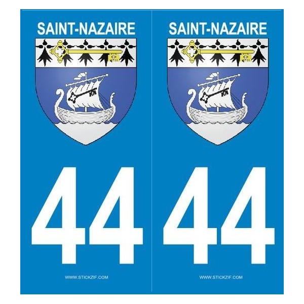 Autocollants Plaques 44 Saint-Nazaire