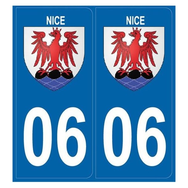 Autocollants Plaques Blason Nice 06