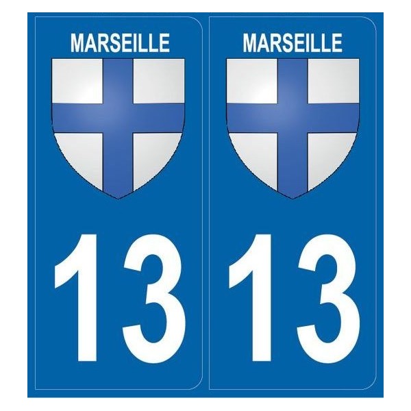 Autocollants Plaques Blason Marseille