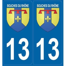 Autocollants Plaques Bouches-du-Rhône
