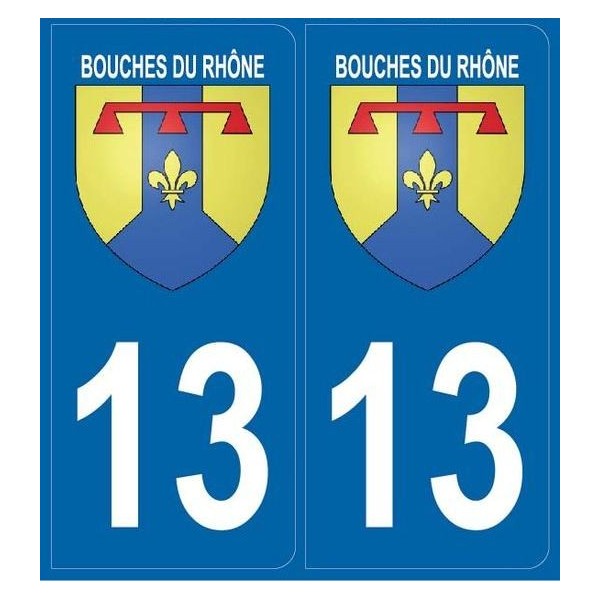 Autocollants Plaques Bouches-du-Rhône