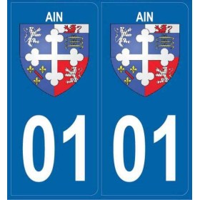 Autocollant immatriculation 74 - Blason Auvergne Rhône Alpes