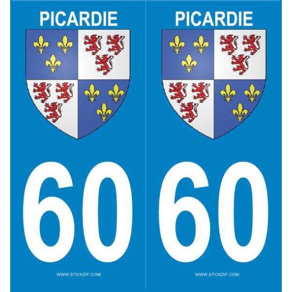 Autocollants Blason Picardie