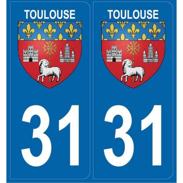 Autocollants Plaques Blason Toulouse